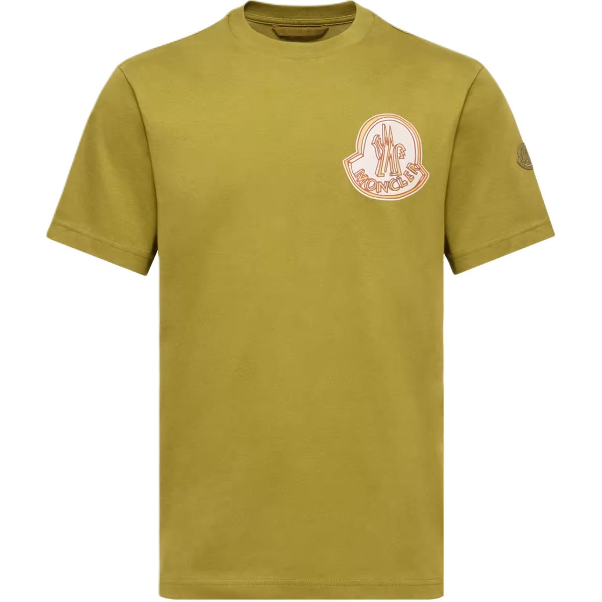 Мужская футболка Moncler L10918C0003489B8U81P (белая с принтом)
