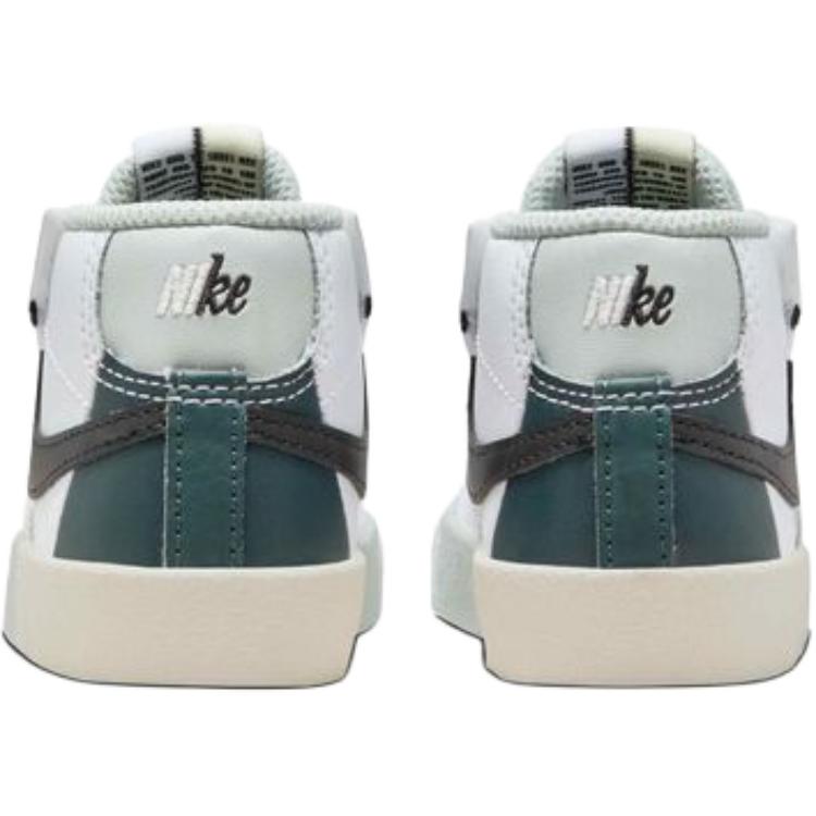 Детские кеды Nike Blazer '77 "Remix" (бело-зелено-черные) — Белыйзелёныйчёрный — фото 7