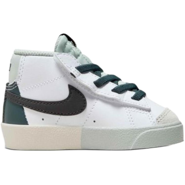 Детские кеды Nike Blazer '77 "Remix" (бело-зелено-черные) — Белыйзелёныйчёрный — фото 4