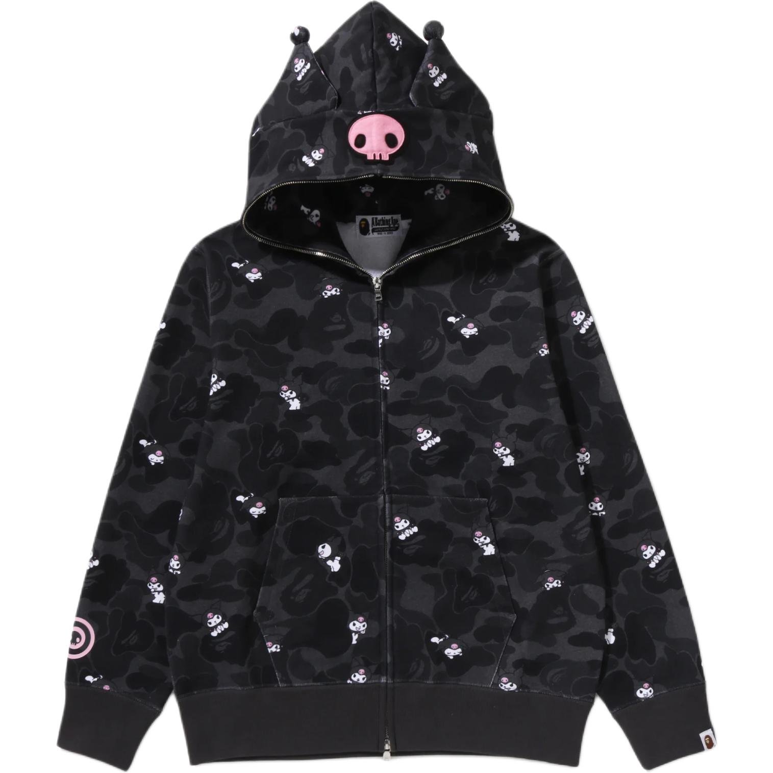 Женское худи A BATHING APE × Sanrio (черное)