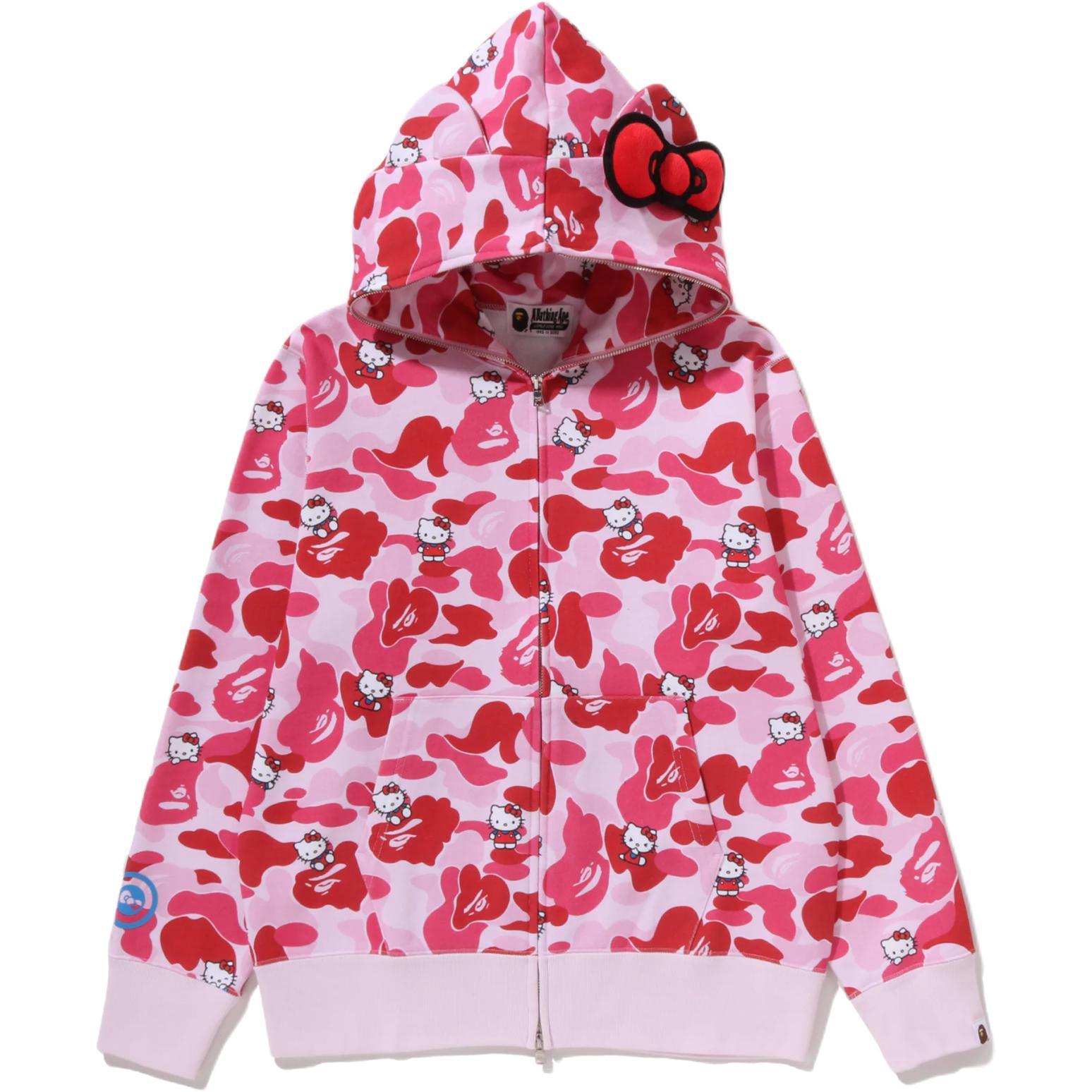 Женское худи A BATHING APE × Sanrio (камуфляжное)