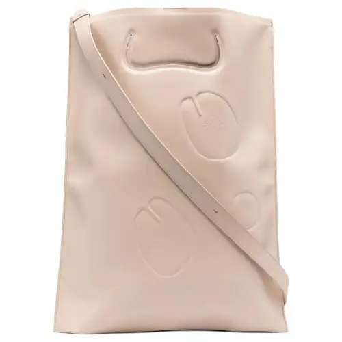 Tabi flat leather tote bag