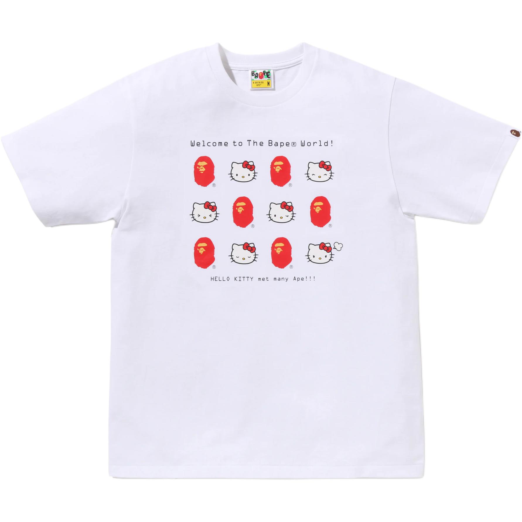 Женская футболка A BATHING APE A BATHING APE × Sanrio/ SS26 T (белая)
