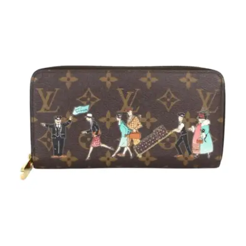 LOUIS VUITTON Zippy Canvas Wallet Unisex Brown