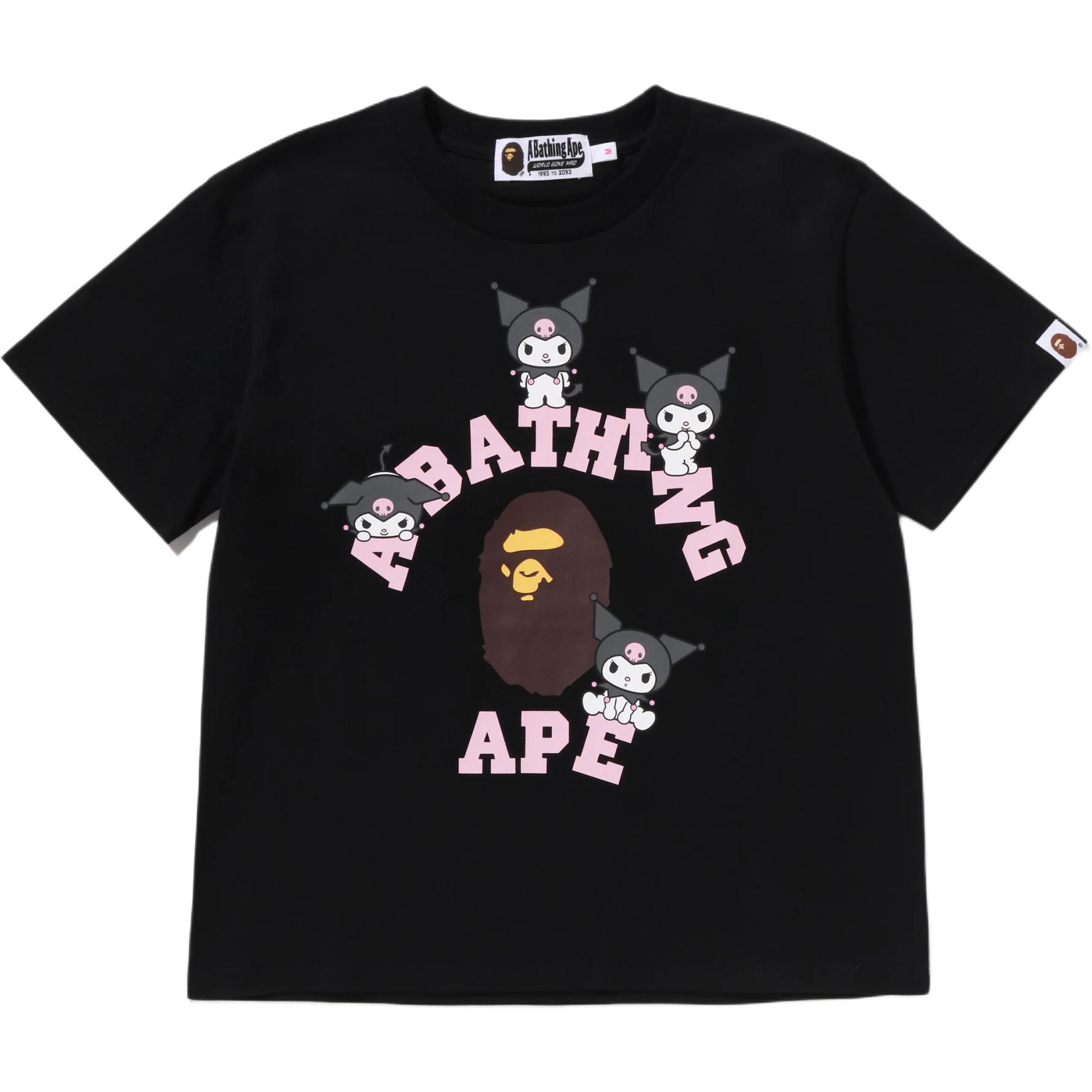 Женская футболка A BATHING APE A BATHING APE × Sanrio/ SS26T (черная) — фото 4