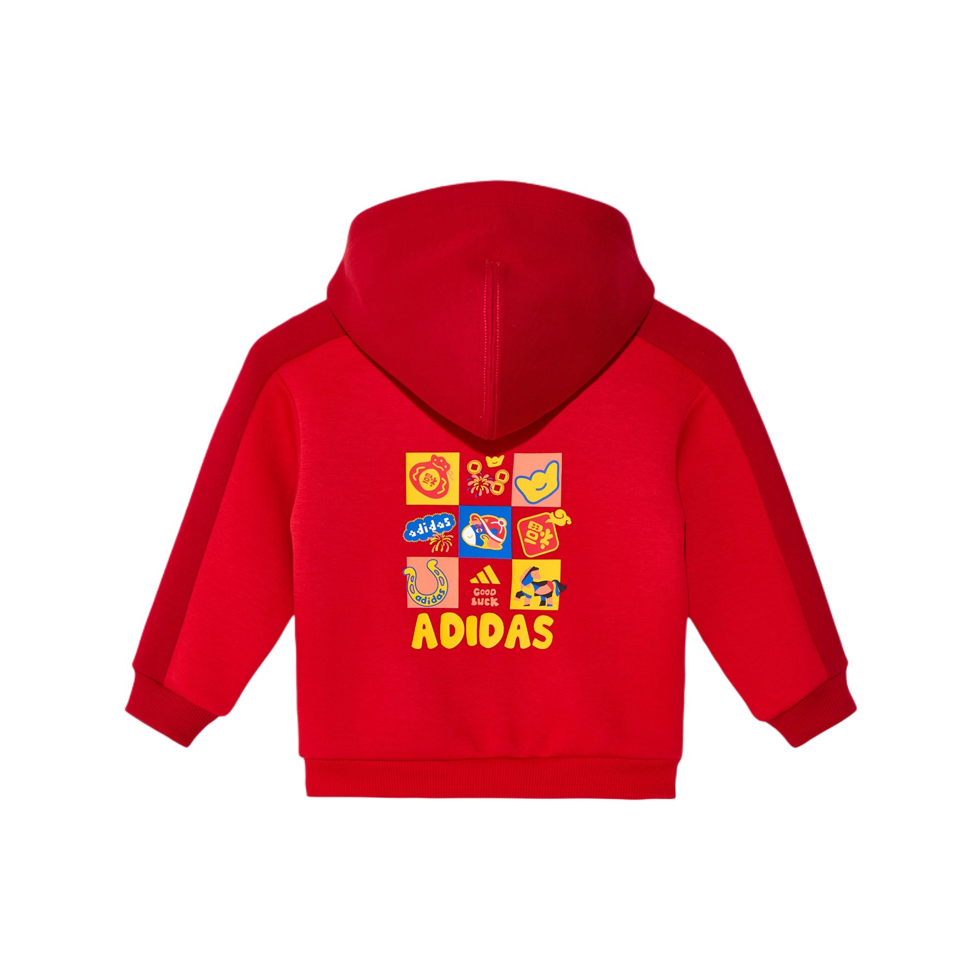 Детский спортивный костюм adidas KNITTED FULL ZIP HOODIE TRACKSUIT (черный) — фото 4
