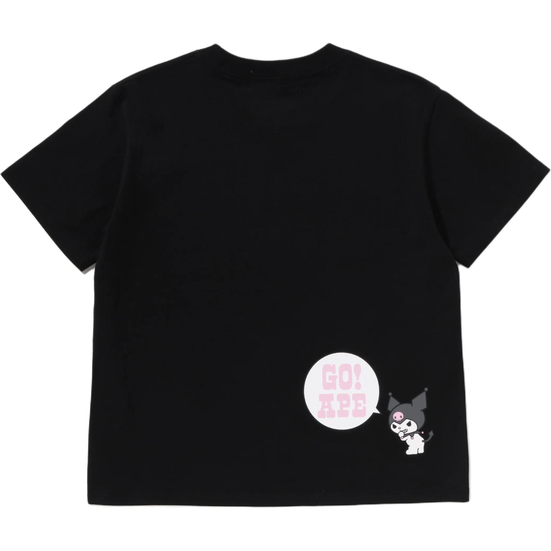 Женская футболка A BATHING APE A BATHING APE × Sanrio/ SS26T (черная) — фото 5