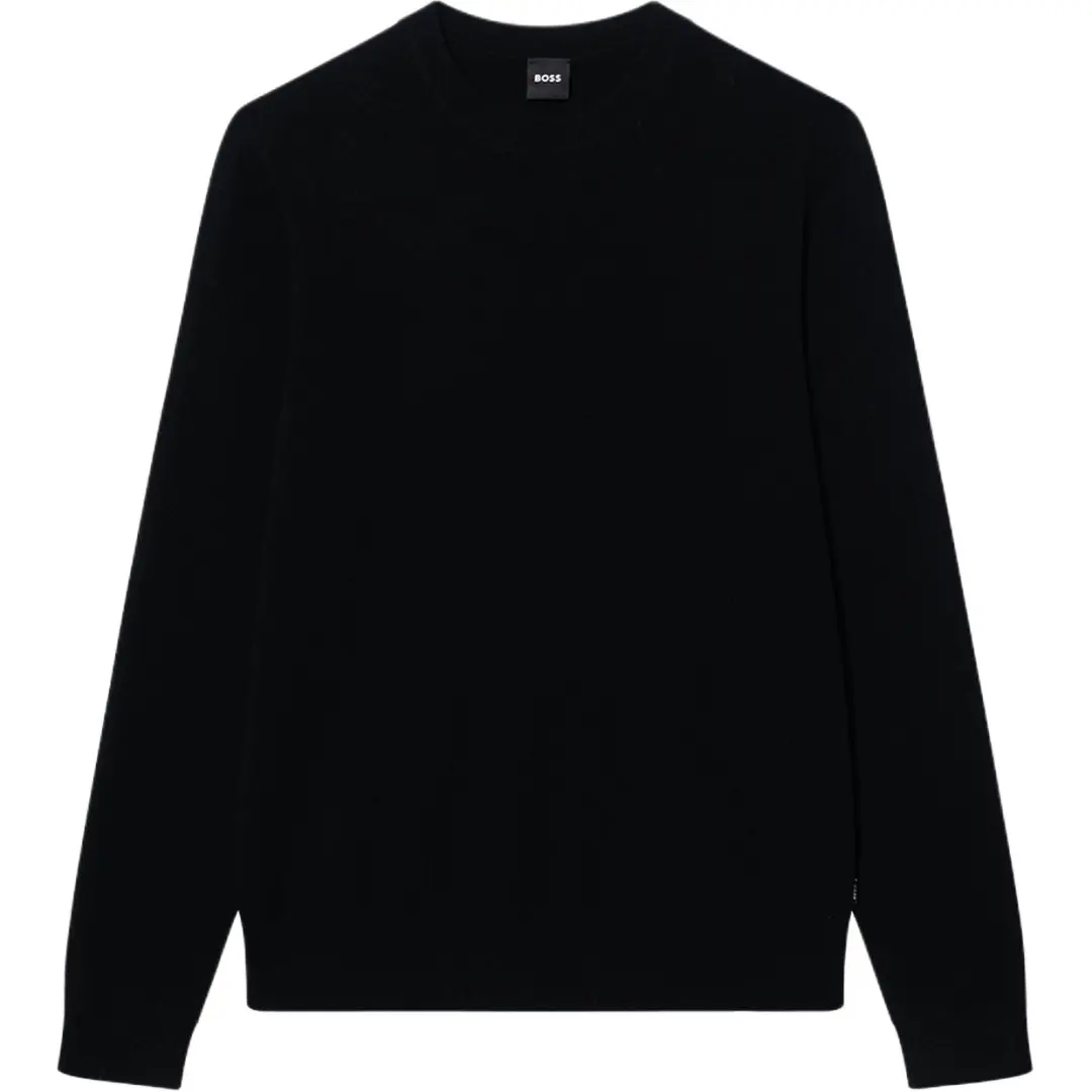 HUGO BOSS Sweaters Men's Black Crew Neck Moderate Other