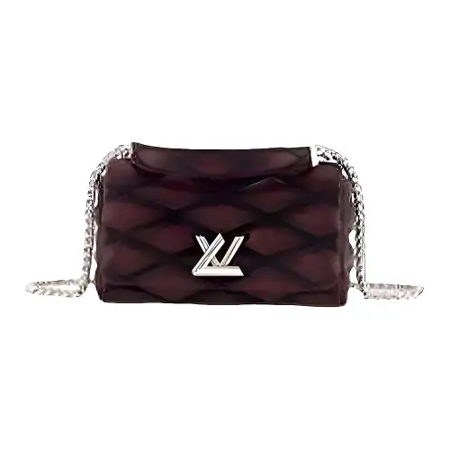 LOUIS VUITTON Cow Leather Crossbody Bag, Shoulder Bag Women's Burgundy