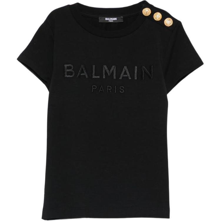 Футболка BALMAIN BY8A21Z3277930NE (черная)