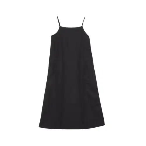 PUMA Slip Dresses Women's Black Moderate Long