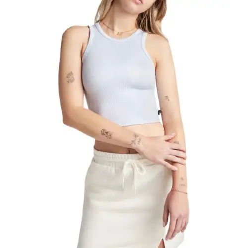 Converse Cropped Ribbed Knit Tank Top