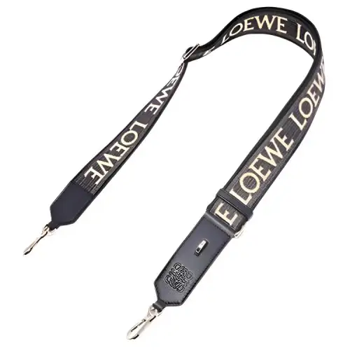 LOEWE Anagram Cow Leather With Jacquard Fabric Bag Straps Women's Gray