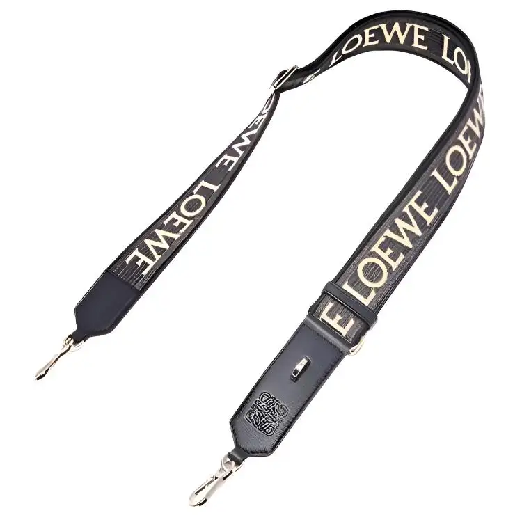 LOEWE Anagram Cow Leather With Jacquard Fabric Bag Straps Women's Gray