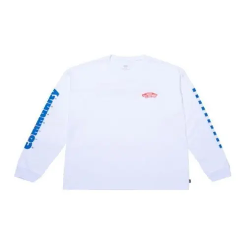 Vans T Shirts Men's White Crew Neck Moderate Straight Fit