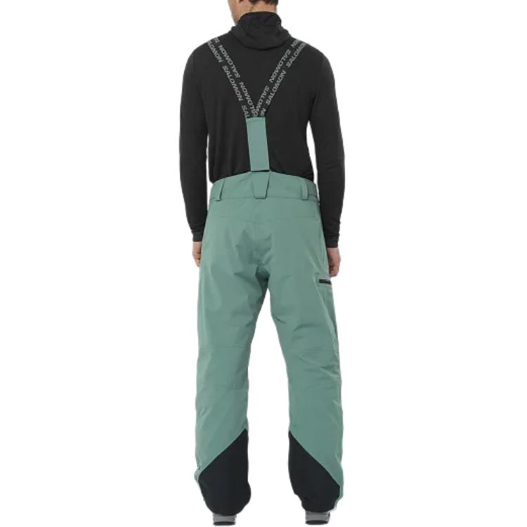 SALOMON Ski Pants Men’s Green Straight Fit