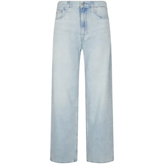 CALVIN KLEIN Cool Jeans Легкие светлые свободные широкие джинсы из смеси лиоцелла для мужчин