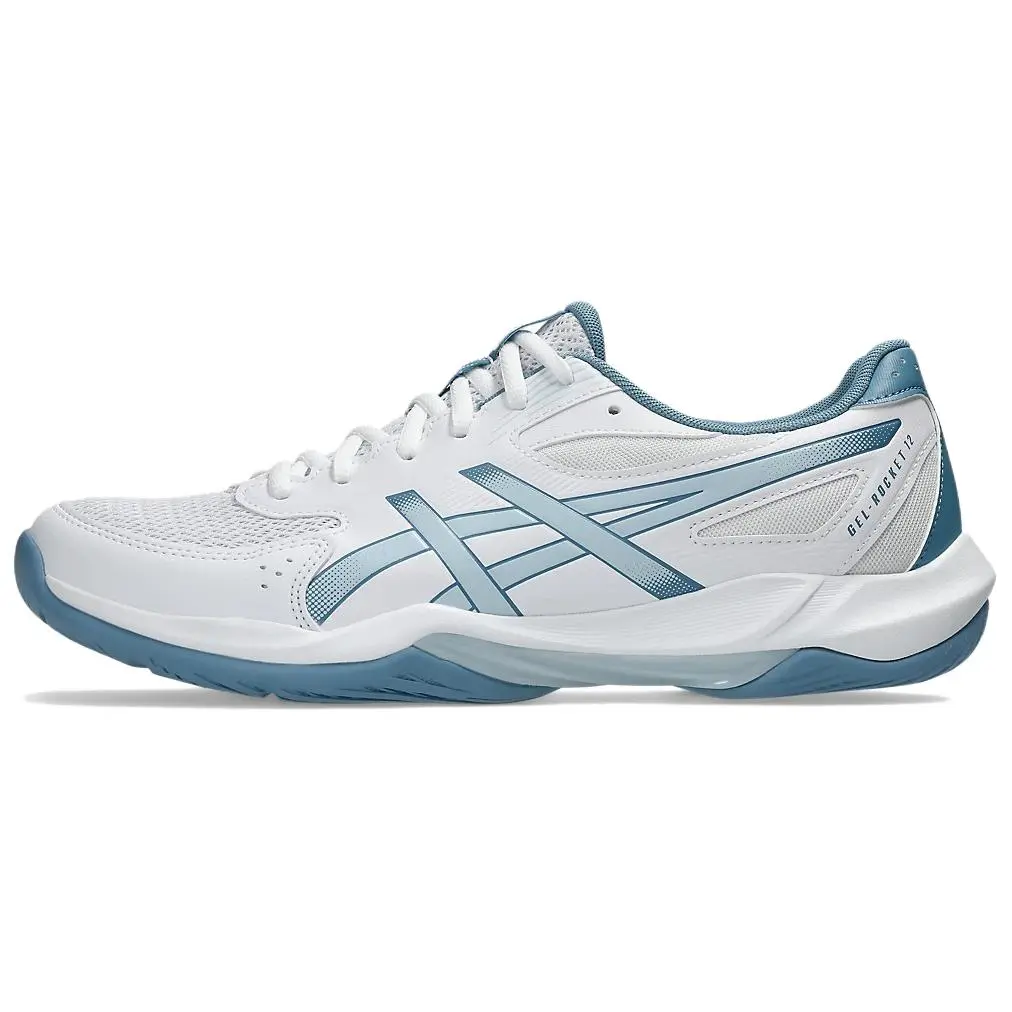 ASICS GEL ROCKET 12 Cushioning Breathable Support Volleyball Shoes Men's White