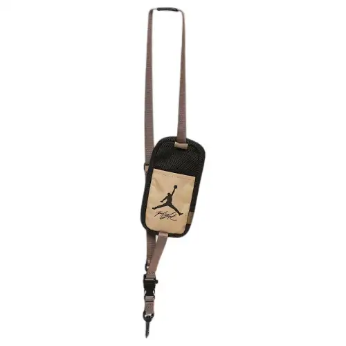 Jordan Polyester With Nylon Crossbody Bags Unisex Light Umber & Desert Yellow & Black