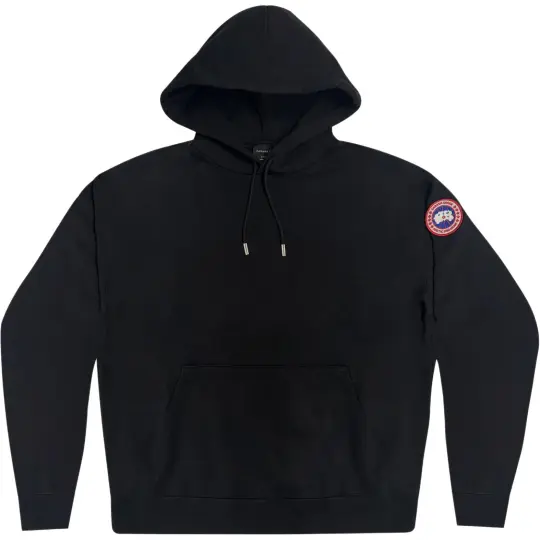 Canada Goose Свободная толстовка в рубчик с капюшоном серии Canada Goose Rove с красной этикеткой, одинаковый стиль для мужчин и женщин