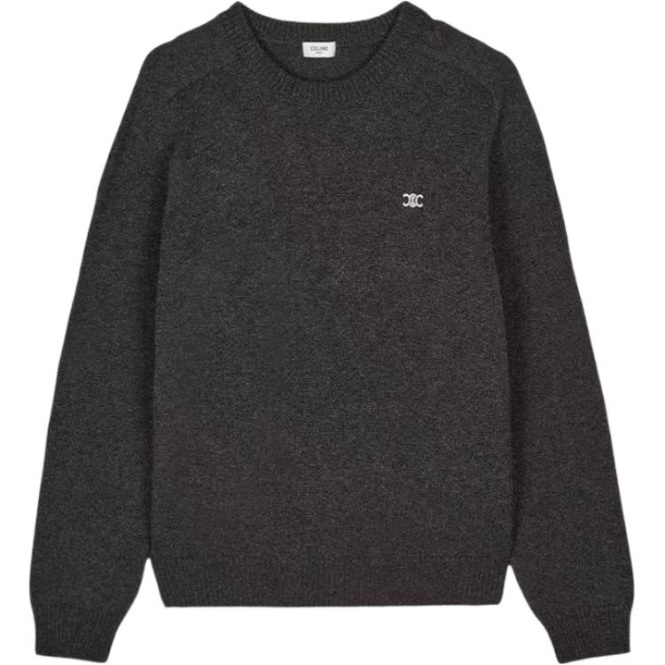CELINE Triomphe Crew Neck Sweater In Wool And Cashmere