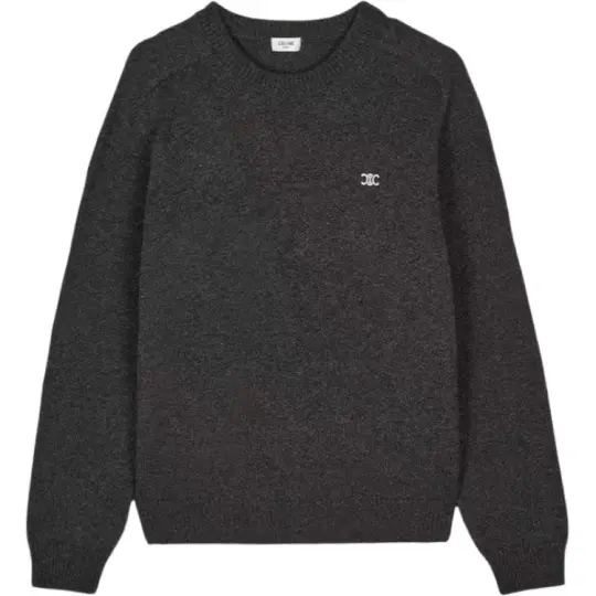 CELINE Triomphe Crew Neck Sweater In Wool And Cashmere