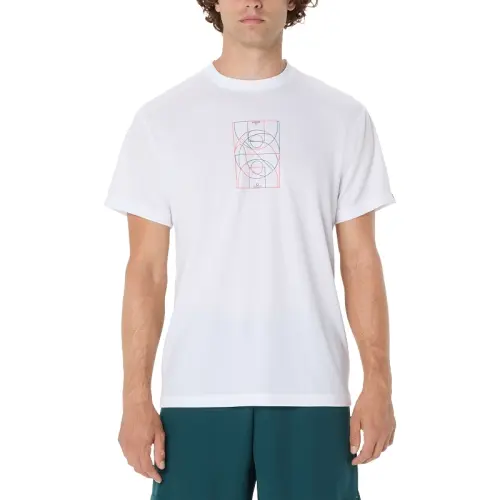 ASICS Shirts Men's Bright White Crew Neck Moderate