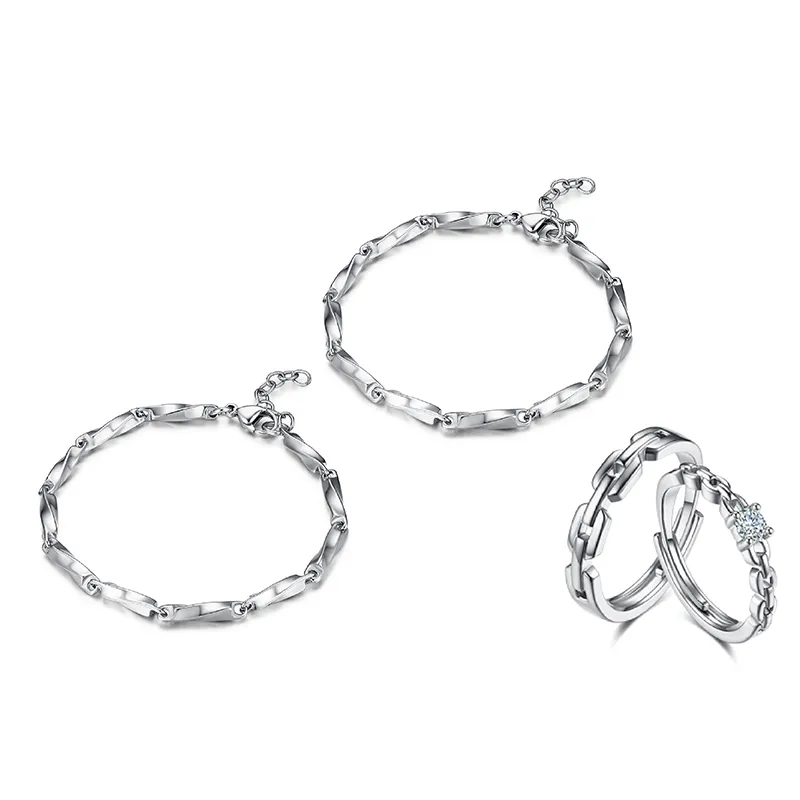 CIROCCO Stainless Steel Bracelets Unisex Silver