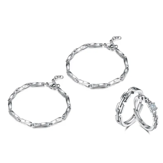 CIROCCO Stainless Steel Bracelets Unisex Silver