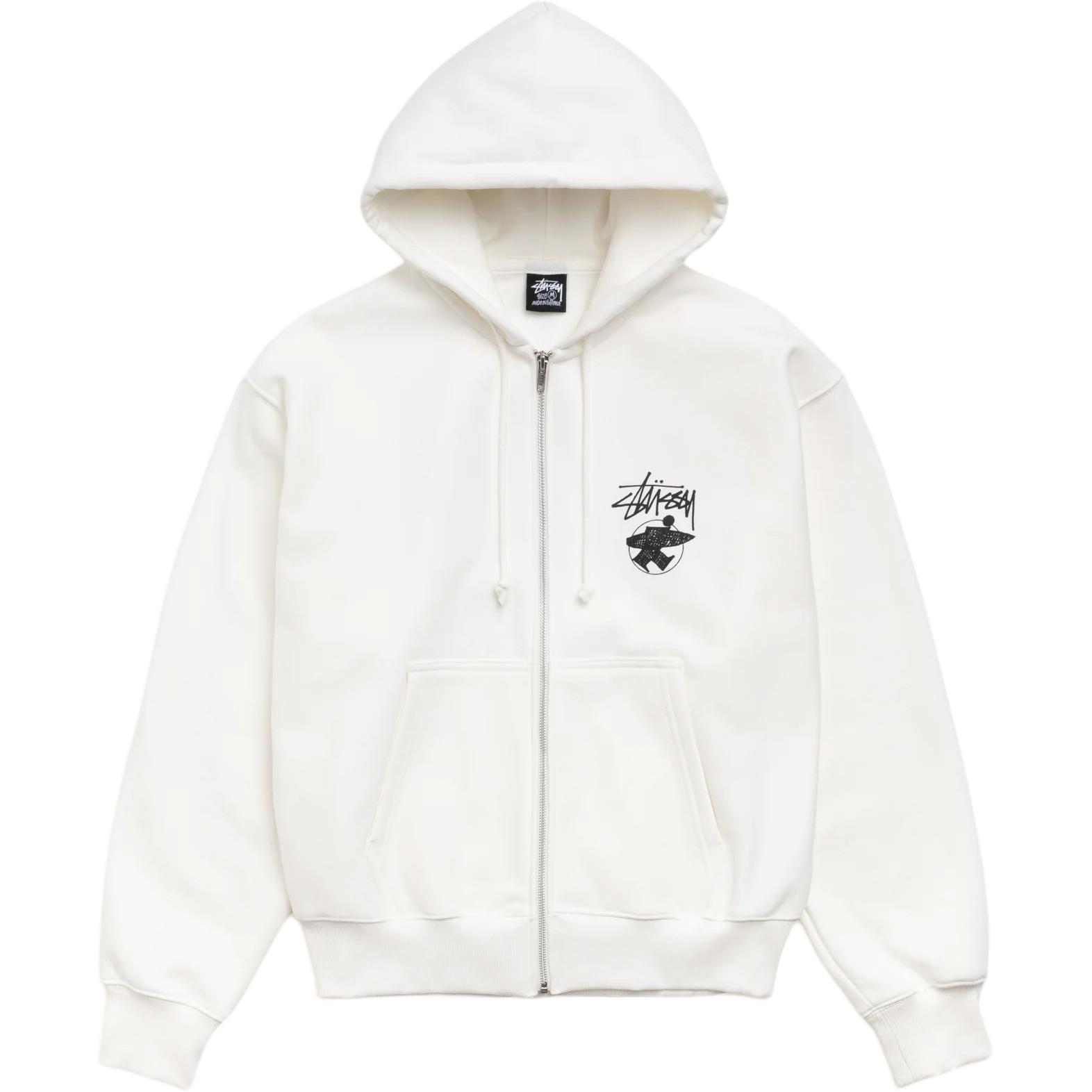 Худи Stussy SS26 LONG HAUL ZIP HOODIE (серое)