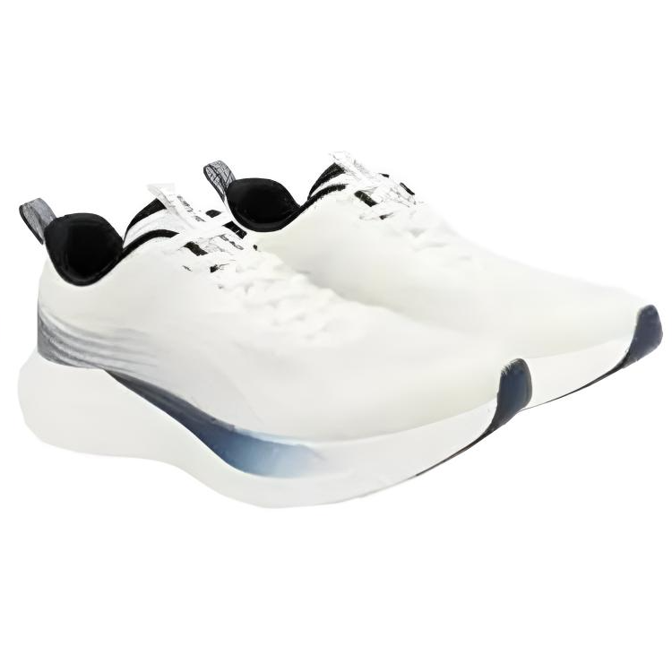 QIAODAN Low top Casual Running Shoes Men’s Ivory White Indigo Blue