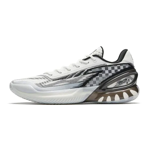Anta Anta Instant 3 Sprint A-SHOCK PRO front fork carbon plate LTR liquid rubber professional practical shock absorption and wear resistance boost start low-top basketball shoes men's black and white