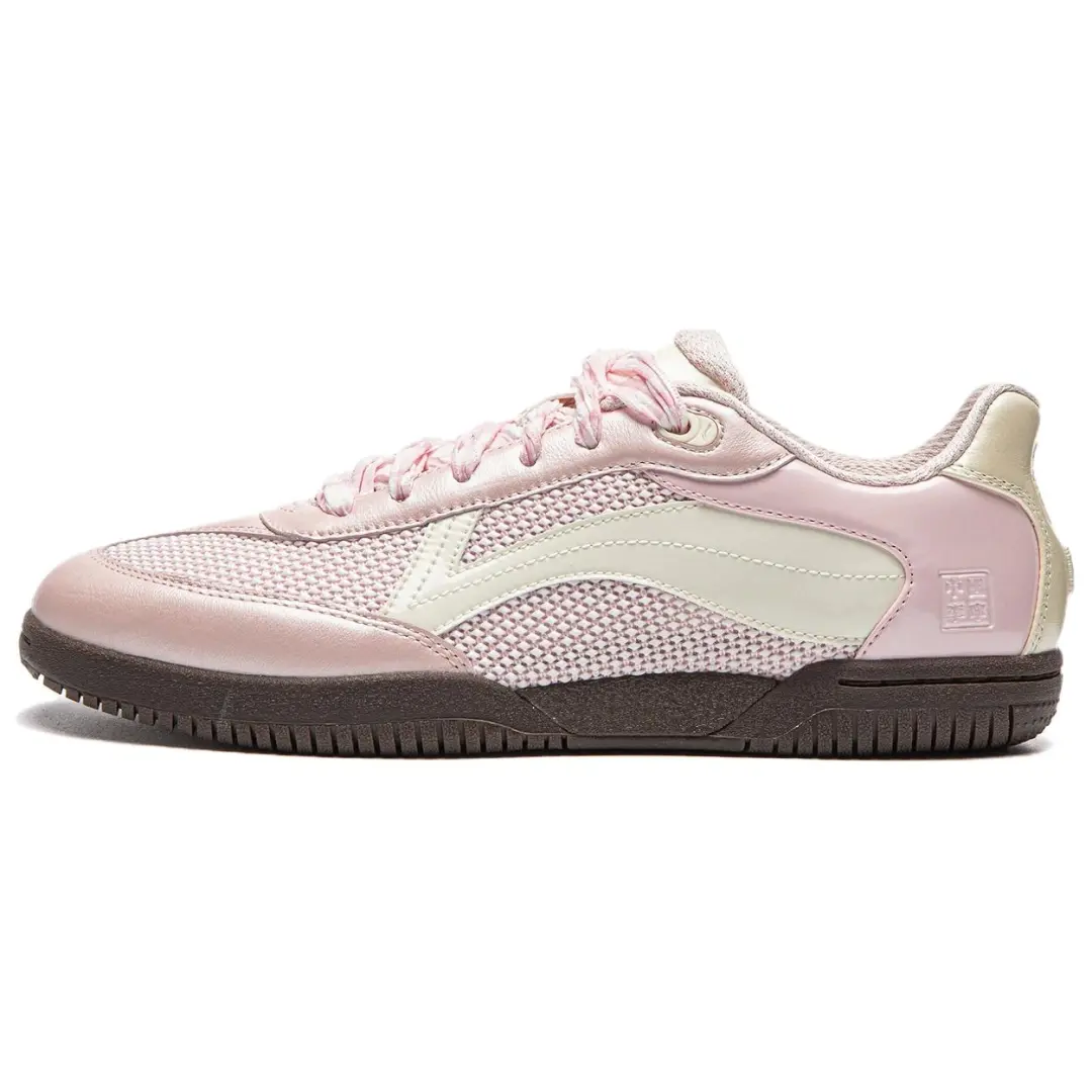 Li Ning Table Tennis Collection Abrasion Resistant Breathable Casual Scenario Low top Table Tennis Shoes Women's Pink