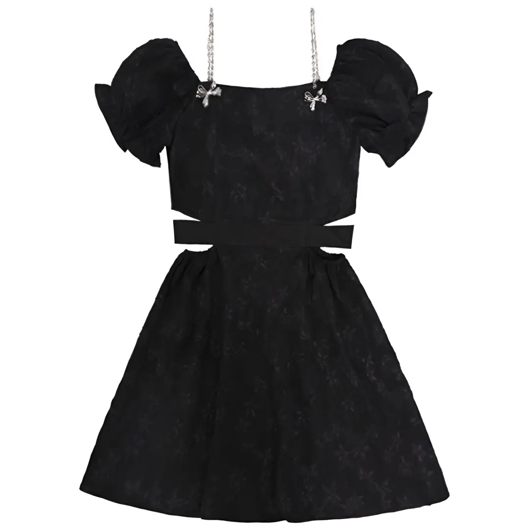 UNIFREE Short Sleeved Dress Summer Women's Black