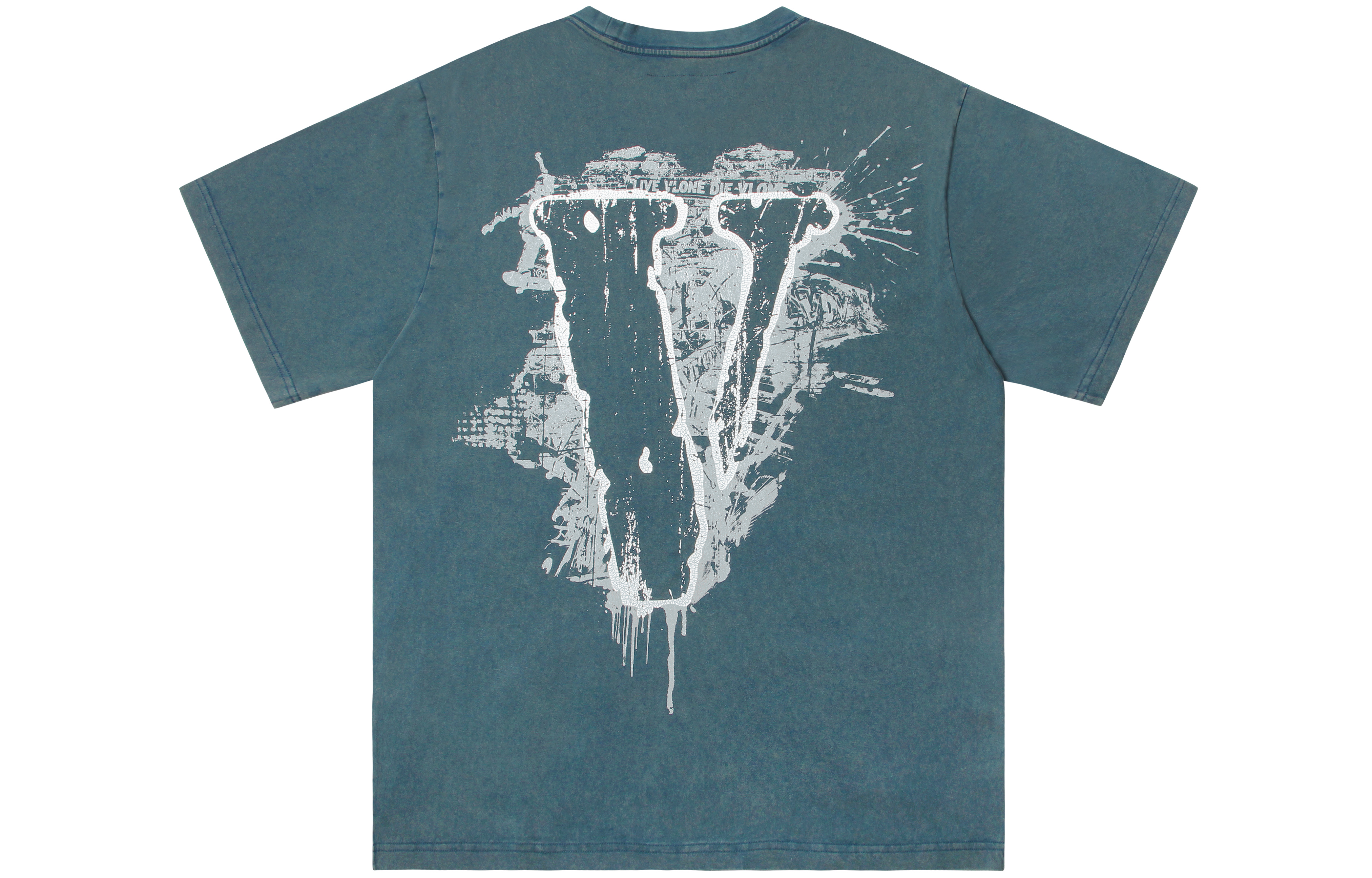Футболка VLONE Splatter Text Logo (черная)