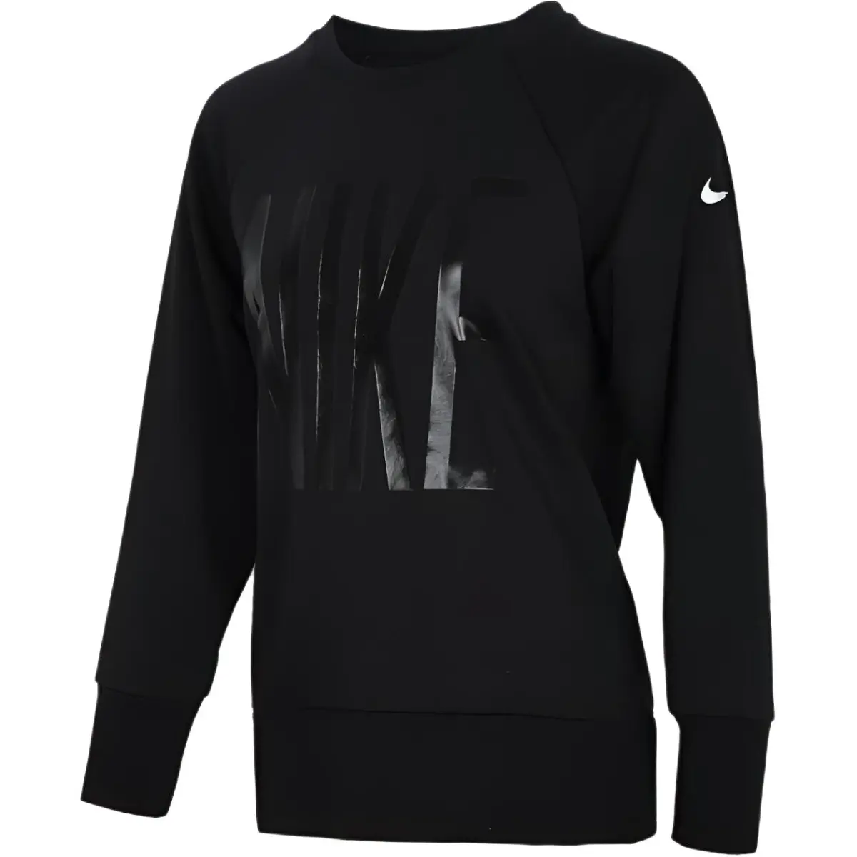 Nike Sweatshirts Women's Black Crew Neck Moderate Regular