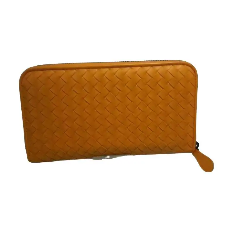 Bottega Veneta Sheepskin Wallet Women's Earth Yellow