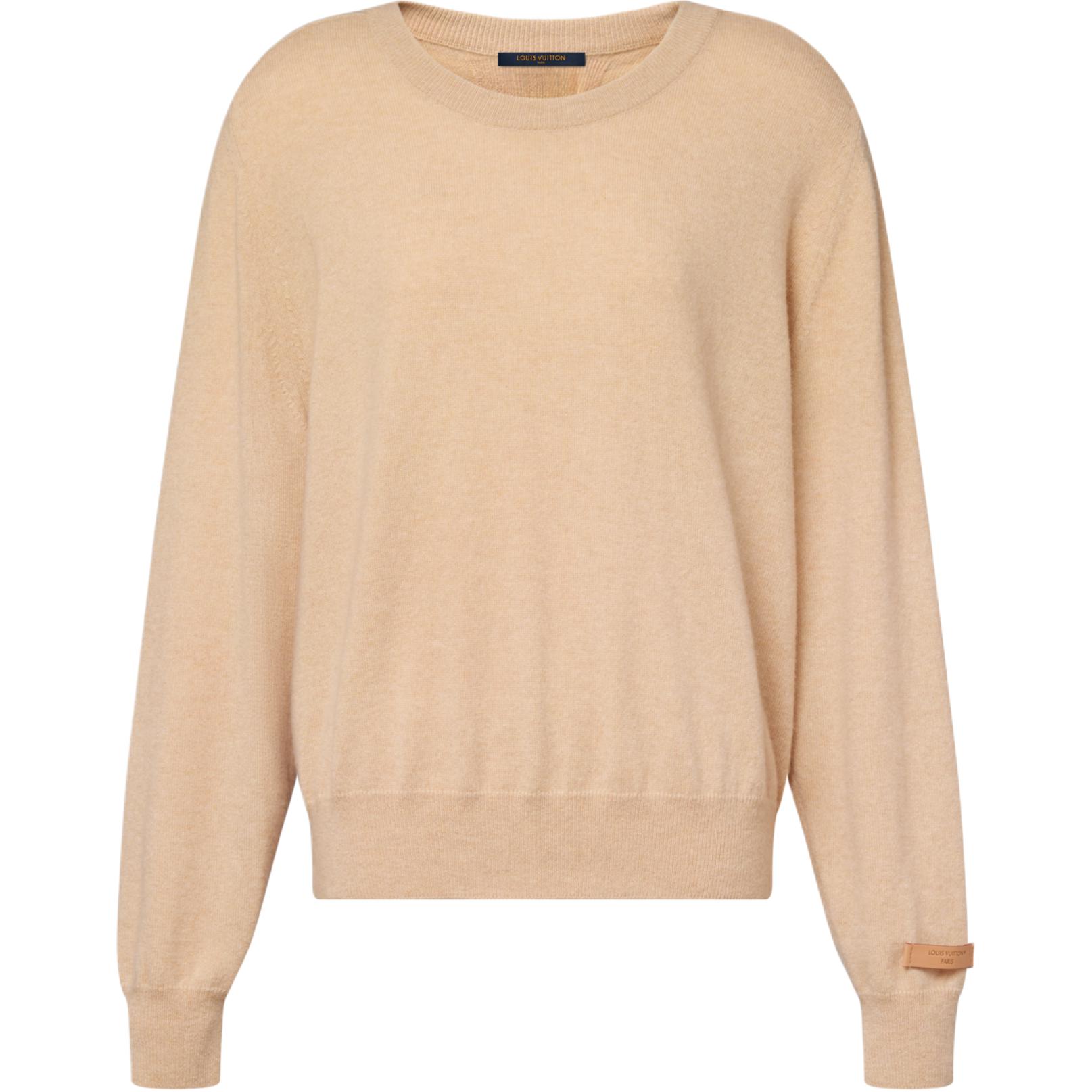 Женский свитер Louis Vuitton SS26 Cashmere (бежевый)