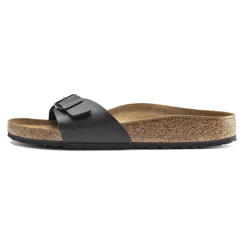 Birkenstock Madrid Slide Slippers Unisex Black Narrow
