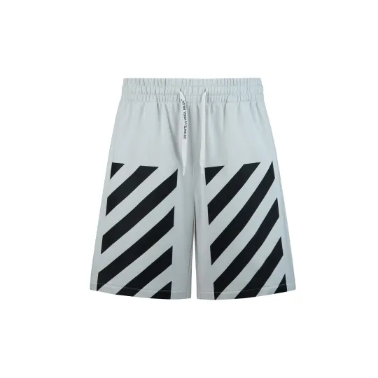 OFF-WHITE Американский уличный стиль, контрастные цвета, кордонный принт, классический дизайн, модный, легкий, роскошный тренд, универсальные шорты-карго с пятью точками, одинаковый стиль для мужчин и женщин