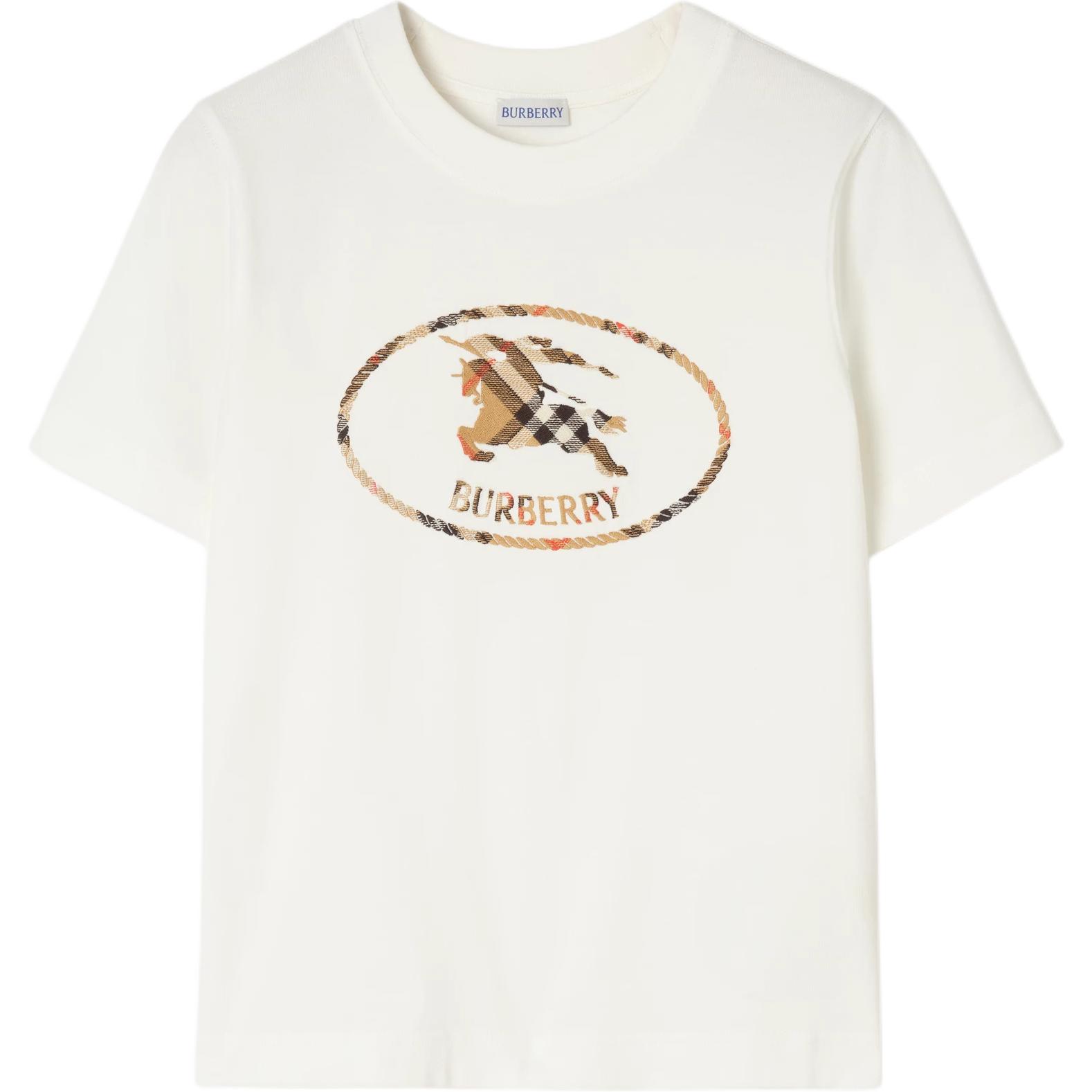 Женская футболка Burberry Knight (белая)