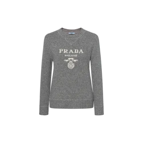 Prada logo-intarsia cashmere jumper