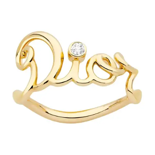 DIOR 18K Gold Diamond Approx. 0.1 Carat Rings Women's