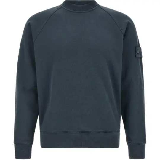 STONE ISLAND однотонный пуловер с круглым вырезом и длинными рукавами для мужчин