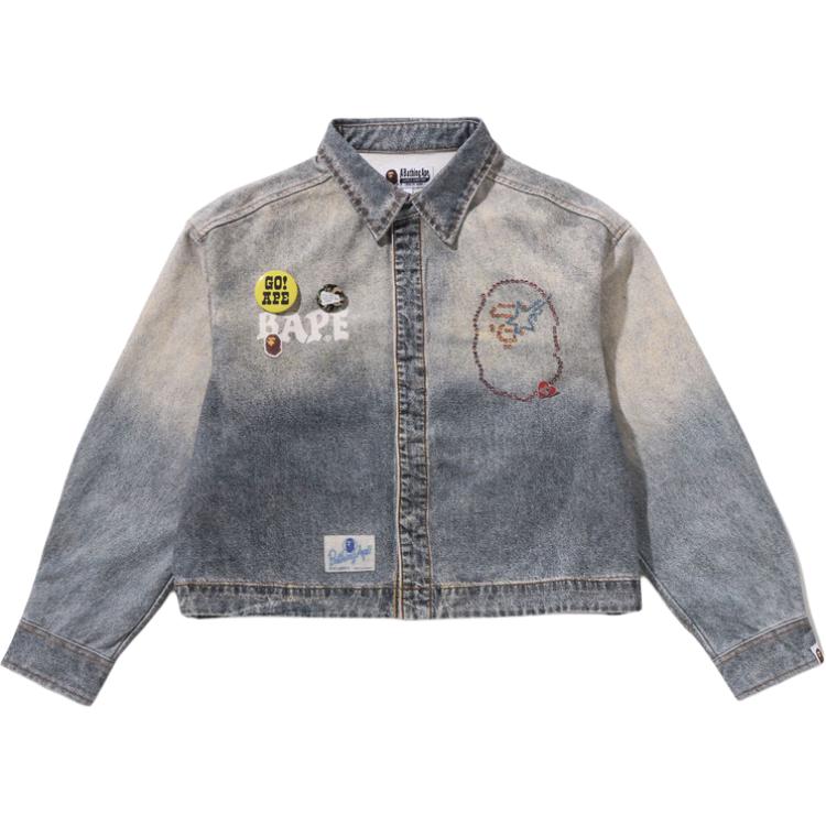 Женская рубашка A BATHING APE (синяя)