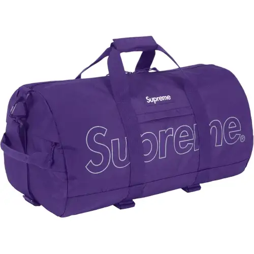 Supreme Fabric Bucket Bag Shoulder Bag Travel Bag Men's Purple