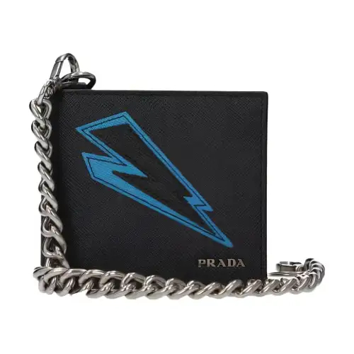 PRADA Leather Wallet Men's Black