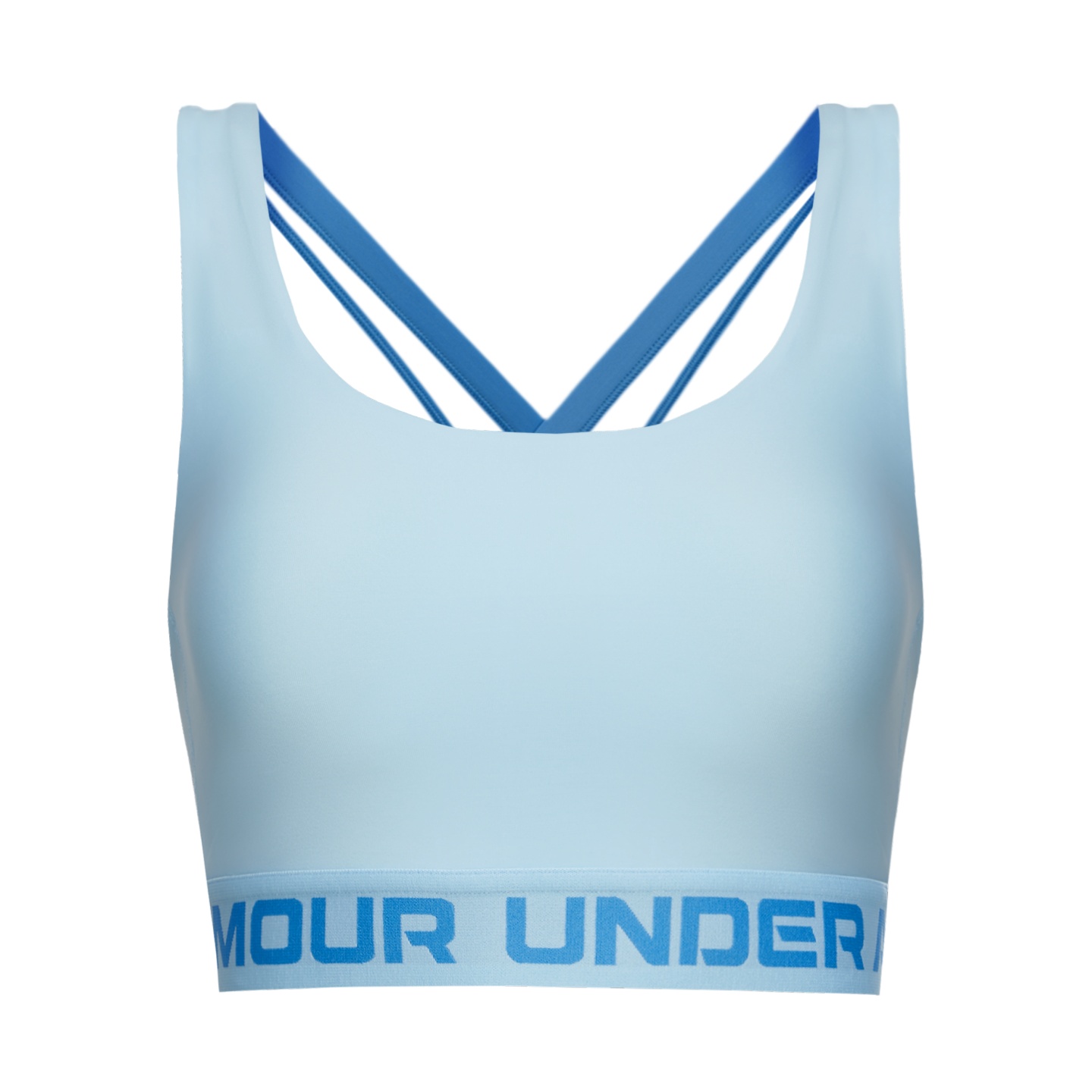 Женский спортивный топ Under Armour Mid Keyhole (голубой)