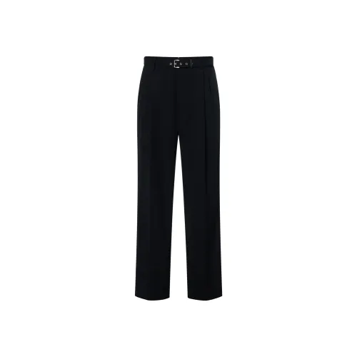 PRADA Mid Rise Belted Straight Leg Trousers