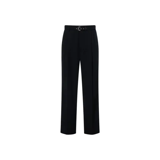 PRADA Mid Rise Belted Straight Leg Trousers